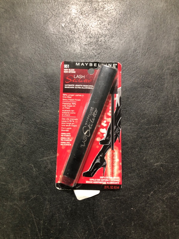 Photo 1 of Maybelline Lash Stiletto Ultimate Length Washable Mascara, Very Black, 1 Count