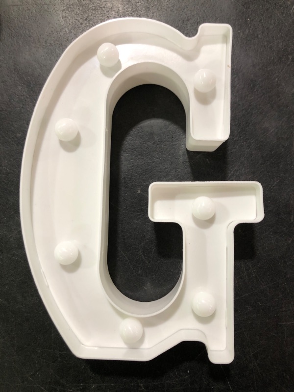 Photo 1 of DyingSwan Led Marquee Letters, 26 Alphabet Light Up Letters, Small Led Letter Lights, Battery Powered Lighted Letter for Party, Table, Birthday Decor (G)
