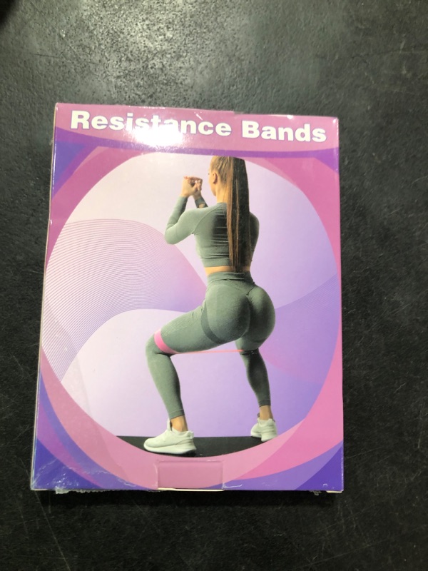 Photo 1 of Resistance Loop Exercise Bands, Resistance Bands Exercise Bands for Home Fitness, Stretching, Strength Training, Physical Therapy,Elastic Workout Bands for Women Men Kids, Set of 5 (Assorted)