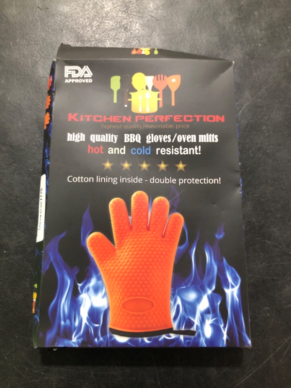 Photo 1 of KITCHEN PERFECTION Silicone Smoker Oven Gloves -Extreme Heat Resistant BBQ Gloves -Handle Hot Food Right on Your Smoker Grill Fryer & Pit | Waterproof Oven Mitts |Superior Value Set+3 Bonuses
