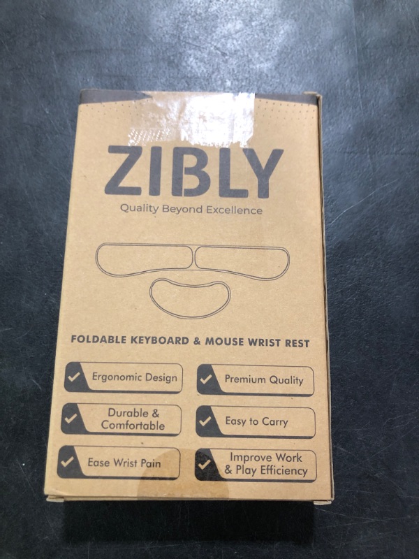 Photo 1 of ZIBLY Wrist Rest Keyboard and Mouse Set - Non Slip Ergonomic Wrist Cushion Support Pad - Easy Typing,Pain Relief – Premium Silky Gel Memory Foam for Work from Home Gaming Computer Laptop