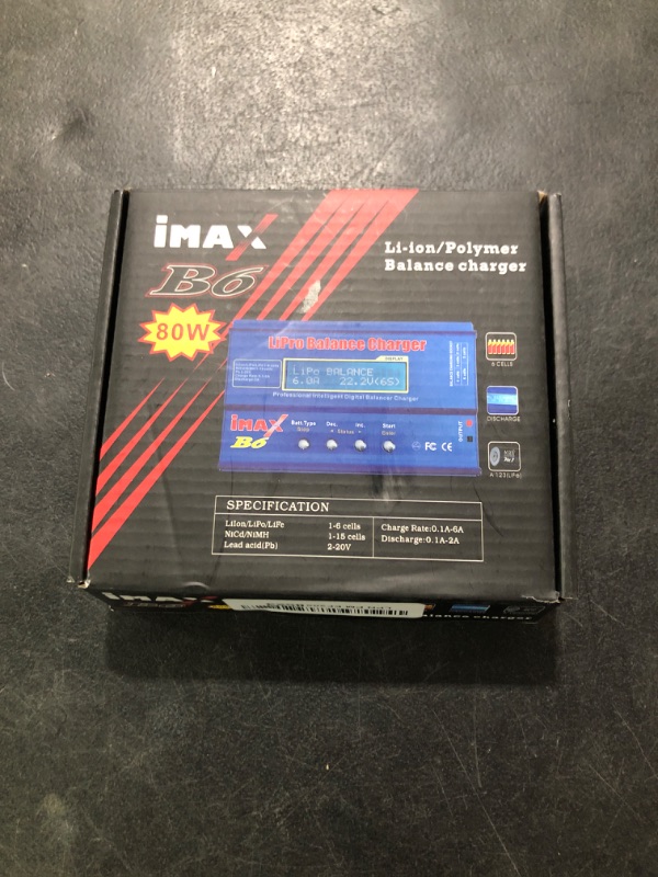 Photo 1 of Hobby Fans B6 Mini Professional Balance Charger/Discharger with Power Supply for 1S-6S LiPo Lilon Life NiCd NiMh Pb RC Battery
