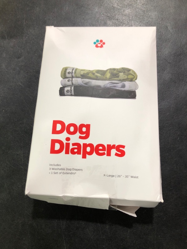 Photo 1 of Pet Parents® Washable Dog Diapers (3pack) + Extendrs® of Durable Doggie Diapers, Premium Dog Diapers Female & Male (X-Large, Camo)