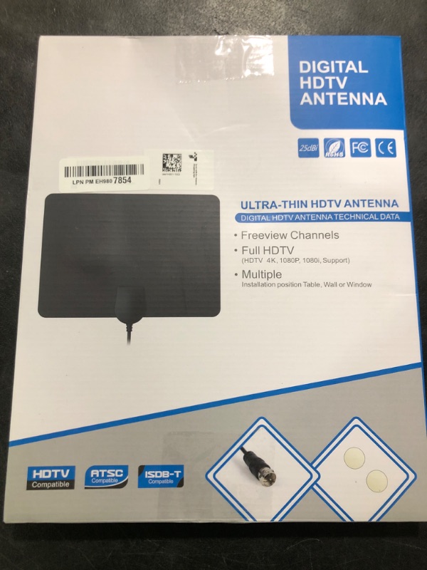 Photo 1 of TV Antenna Indoor Antenna for Smart TV for Long Range Reception and All Smart TVs HD Digital Antenna with Amplifier Signal Booster for Local Channels Supports 4K 1080p