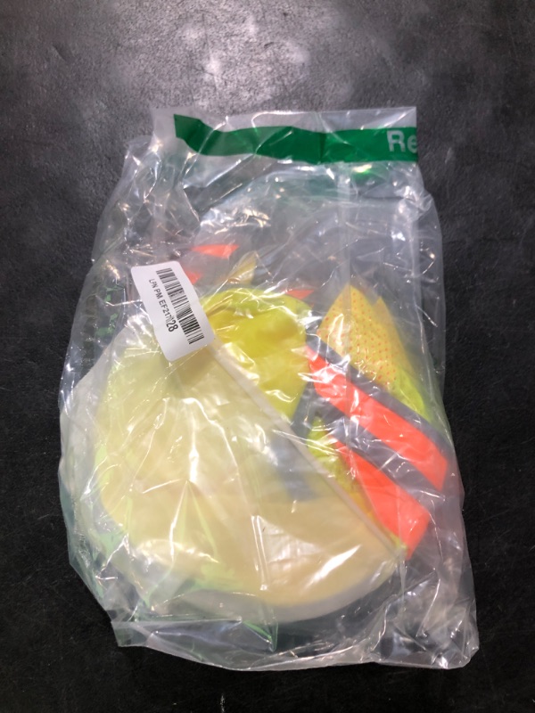 Photo 1 of XIAKE 2 Pack Hard Hat Sun Shade Full Brim Mesh Neck Sun Shield with Reflective Strips,High Visibility Yellow
