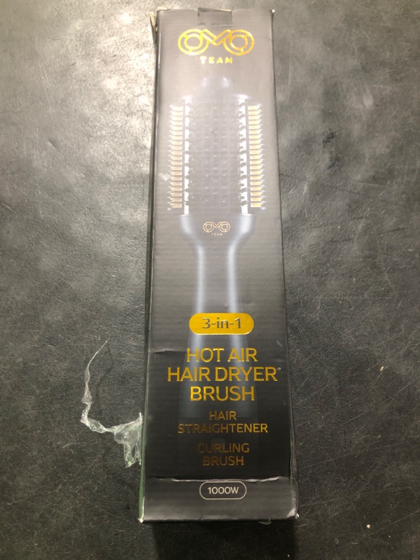 Photo 1 of Blowout Brush Hair Dryer, Automatic Dual Voltage 3-in-1 Blow Drying Brush, Ionic Hair Straightener Comb w/No Heat Damage, Light 1.3lb Blowout Tool, Blow Dryer Curling Wand, Hot Air Styler for All Type