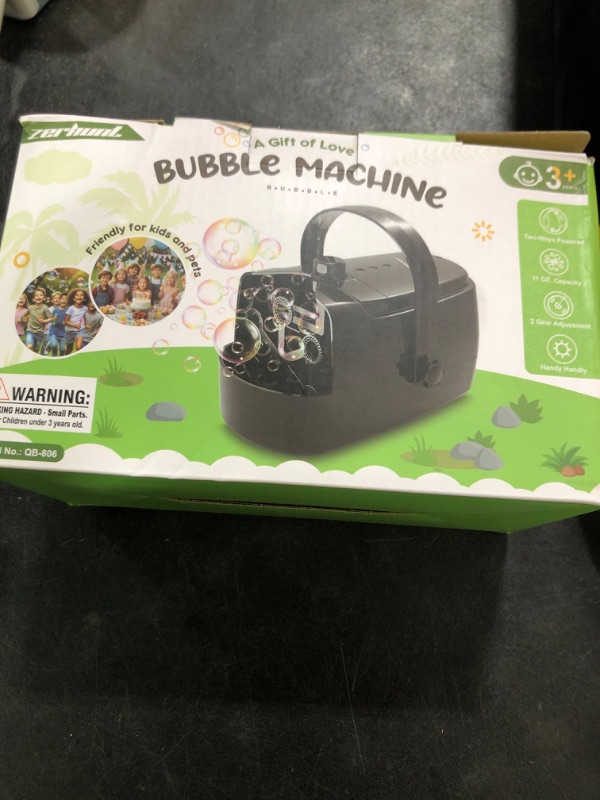 Photo 1 of Bubble Machine Durable Automatic Bubble Blower, 18000+ Big Bubbles Per Minute Bubbles for Kids Toddlers Bubble Maker Operated by Plugin or Batteries Bubble Toys for Indoor Outdoor Birthday Party
