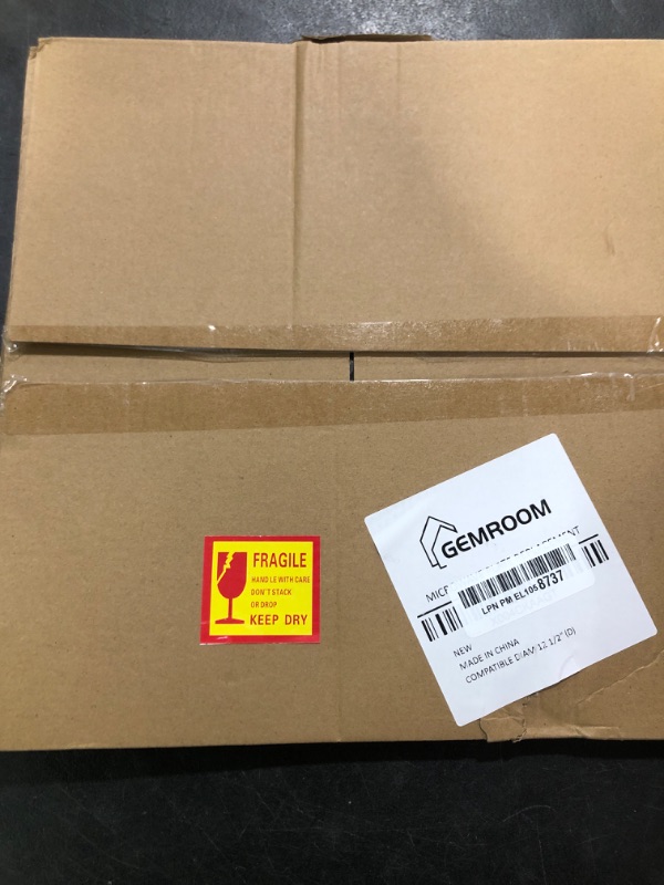 Photo 1 of Gemroom 12.5" Microwave Glass Plate Compatible with GE WB39X10003 Samsung DE74-20015G and Maytag 12 1/2" Microwave Glass Turntable - Replace Hotpoint Microwave Turntable Plate