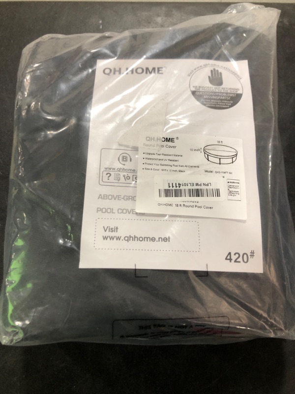 Photo 1 of QH.HOME [2025 Upgraded Ultimate Windproof] 18 Ft Round Pool Cover with Fast Tightening Patented Ratchet,Solar Pool Cover for Above Ground Pools [Durable, Tear Resistant] with Weight-Bearing Rings