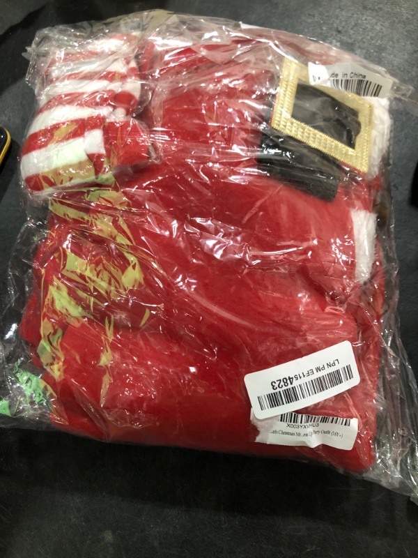 Photo 1 of Forfamy Girls Christmas Mrs. Santa Claus Costume Red Velvet Hoodie Dress Long Sleeves with Belt, Xmas Dress Up Party Outfit (16Y+)