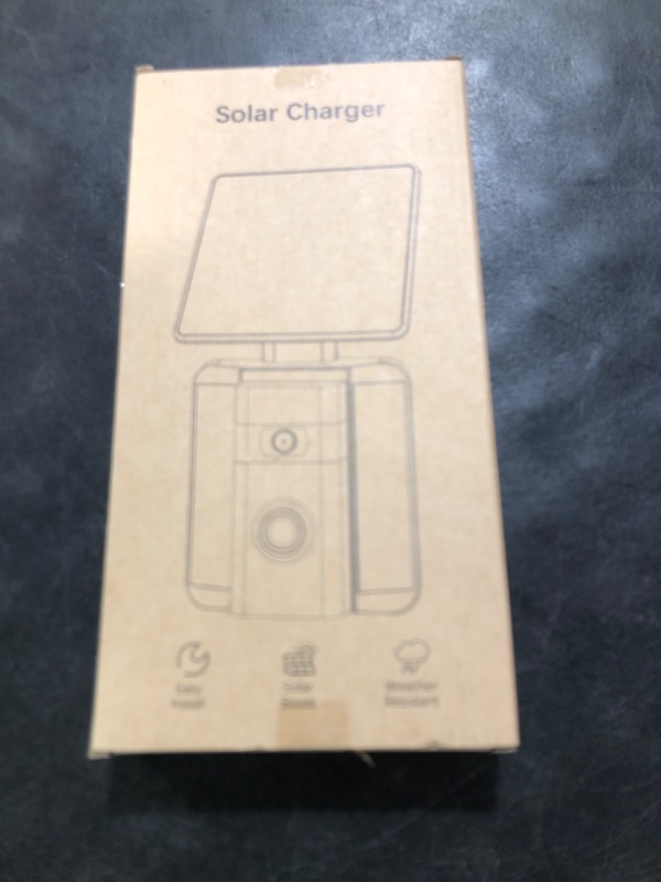 Photo 1 of QIBOX Solar Charger Compatible with Ring Video Doorbell (2020 Release), 2.9W Waterproof Continuously Solar Panel, Only for Micro USB Port Adjustable Panel