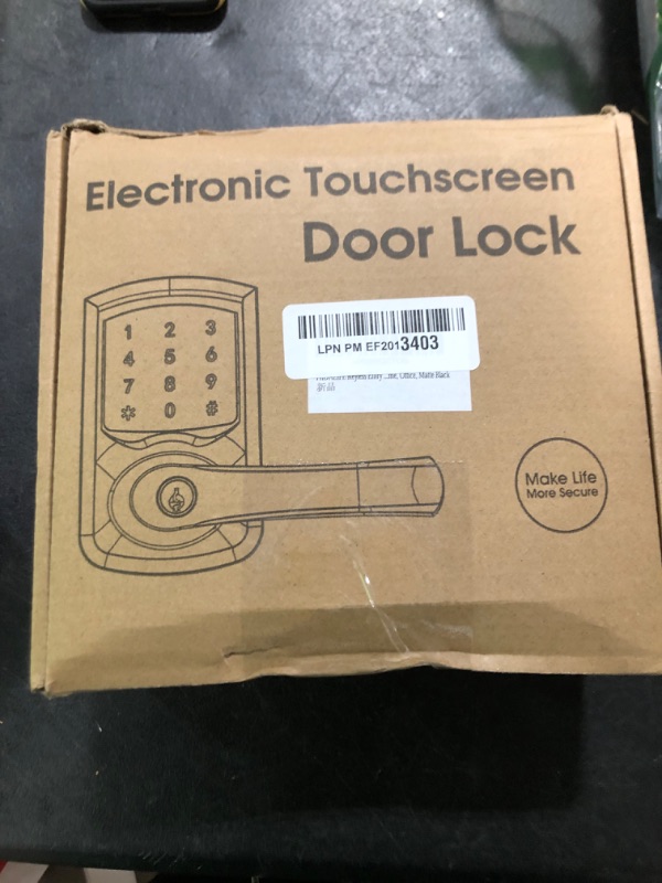 Photo 1 of HIDALIFE Keyless Entry Door Lock with Keypad and Handle for Front Doors, Touchscreen Deadbolt, Anti-peep Password, Auto-Locking, Matte Black