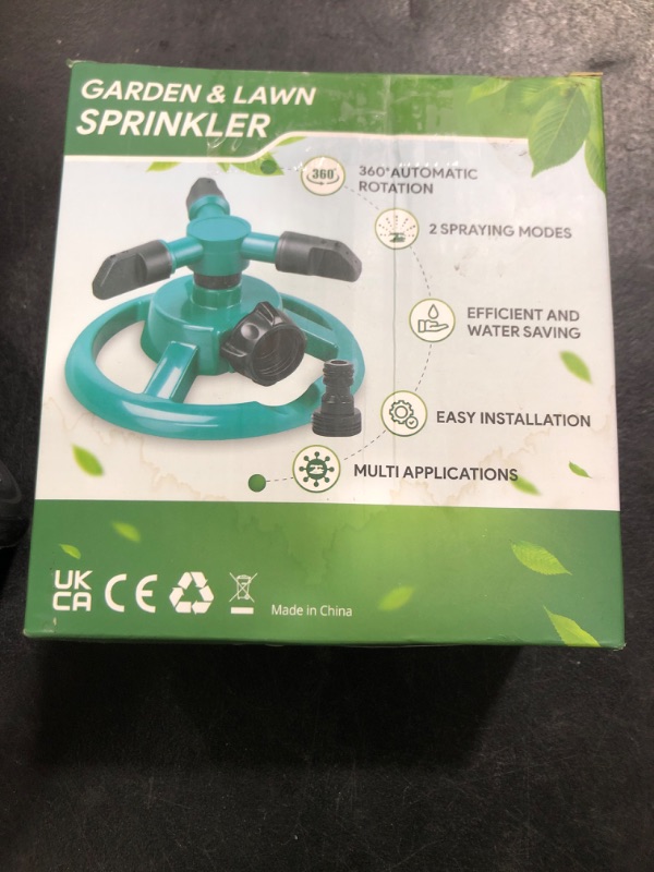 Photo 1 of Garden Sprinkler, Adjustable 360 Degree Rotation Lawn Sprinkler, Large Area Coverage, Multipurpose Yard Sprinklers for Plant Irrigation and Kids Playing
