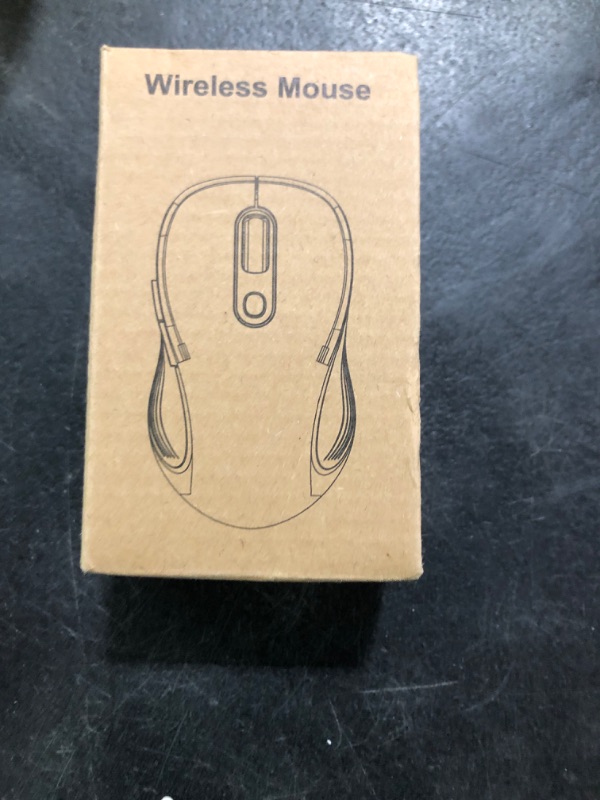 Photo 1 of WisFox 2.4G Wireless Mouse for Laptop, Ergonomic Computer Mouse with USB Receiver and Type-C Adapter, 3 Adjustable Levels DPI, 6 Button Cordless Wireless Mice (Grey)
