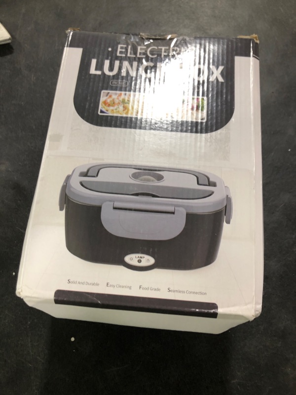 Photo 1 of Vabaso Electric Lunch Box for Adults, 80W Heated Lunch Box with 2 Stainless Steel Container, 1.5L Portable Food Warmer for Work Men Car Truck, 110V/12V/24V/220V