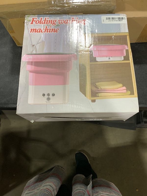 Photo 1 of Portable Small Washing Machine,13L Capacity Foldable Mini Washer,Ideal for Baby Clothes, Underwear & Small Items. Perfect for Apartments, Dorms, RVs & Travel (Green)