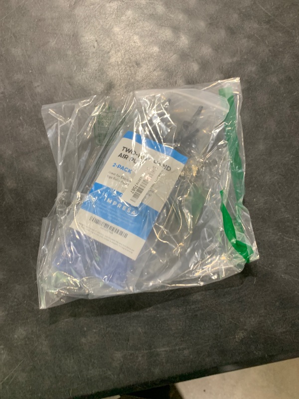 Photo 1 of IMPRESA Two-Way Small Hand Pump for Inflatables - 2 Pack - Great for Inflating Balloons, Yoga Balls, Pool Floats, Toys, and More - The Perfect Summer Party Supply - Inflate 2X as Fast