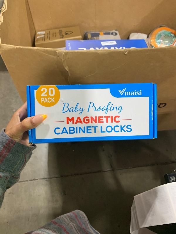 Photo 1 of 20 Pack Magnetic Cabinet Locks Baby Proofing - Vmaisi Children Proof Cupboard Drawers Latches - Adhesive Easy Installation