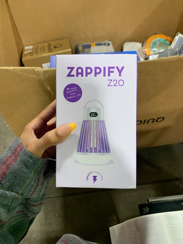 Photo 1 of Zappify 2.0 Portable Bug Zapper, Indoor & Outdoor, Cordless Rechargeable Mosquito Zapper, Hanging Hook, 1500V High Voltage, Trap for Fly, Insect, Mosquito & Bugs, Home Garden Patio Backyard