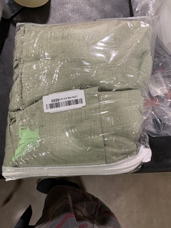Photo 1 of Jowels Sage Green Linen Curtains 90 Inch Length 2 Panels for Living Room Bedroom, Light Filtering Sheer Curtains 90 Inches, Elegant Modern Grommet Semi Sheer Soft Privacy Drapes