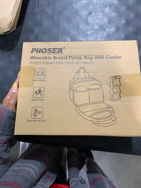 Photo 1 of PIIOSER Breastmilk Cooler Bag with Ice Pack, Compatible with Wearable Breast Pumps & Accessories - Portable Pumps Carrying Case for Nursing & Working Moms, Pink
