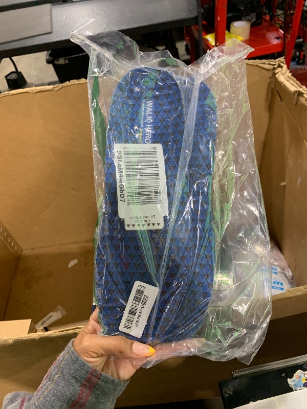 Photo 1 of Walkhero Plantar Fasciitis Insoles - High Arch Support Inserts, Everyday Comfort and Support for Work Boots and Casual Shoes (Mens 12-12 1/2 | Womens 14-14 1/2 Blue)