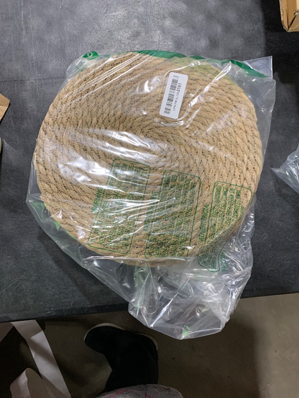 Photo 1 of RUNTIVAN Round Woven Placemats Set of 6, Natural Water Hyacinth Place mats, 12 inch Rattan Placemats Wicker Placemats Farmhouse Boho Braided Heat Resistant Outdoor Placemat Patio Table Place Mats