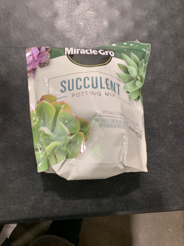 Photo 1 of Miracle-Gro Succulent Potting Mix, For Indoor Succulents, Aloe Vera and More, Made with Miracle-Gro Plant Food, 4 qt