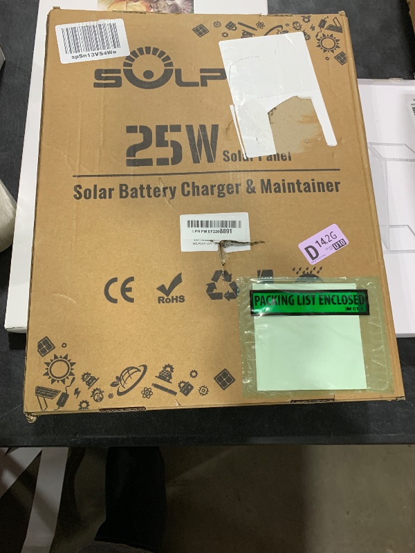 Photo 1 of SOLPERK 25W 12V Solar Battery Charger, Waterpoof Solar Panel Kit with Energy Saving Controller for Car RV Trailer Marine Boat Motorcycle Truck Tractor Etc