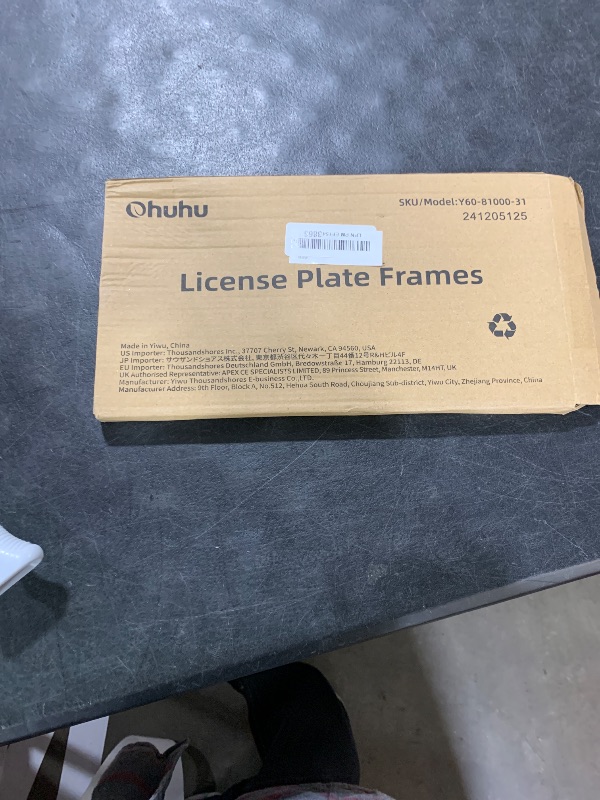 Photo 1 of Ohuhu Matte Aluminum License Plate Frame with Red Screw Caps, 2Pcs 2 Holes Red Licenses Plates Frames, Car Licenses Plate Covers Holders for US Vehicles