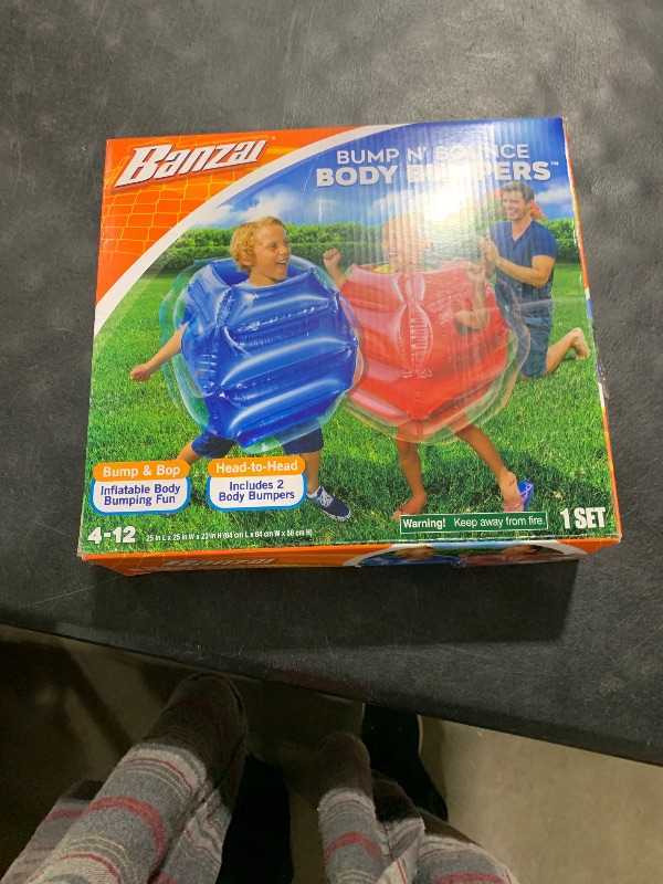 Photo 1 of BANZAI: Bump N' Bounce Body Bumpers, A Game of Bumping & Bopping, 2 Bumpers Included in Red & Blue, Fun & Safe Cushion Inflatable Surface, for Ages 4 and up