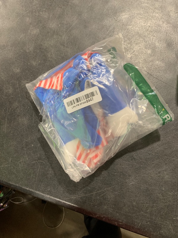 Photo 1 of Huhumy 4th of July Pet Costume American Flag Dog Costumes Red Blue Stars Stripes Funny Dog Costumes for Independence Day National Day Parades Patriotic Events American Holiday Celebrations(Size S)