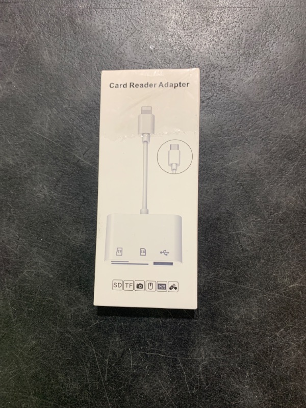 Photo 1 of SD Card Reader for iPhone, SD & Micro SD Memory Card Reader for iPad, Digital Camera Card Adapter with Dual Slots & USB Port, Trail Game Camera SD Card Viewer, Plug and Play