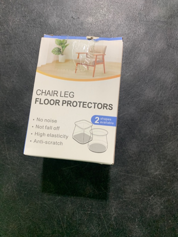 Photo 1 of 24 Pcs Chair Leg Floor Protectors for Hardwood Floors Silicone Covers to Protect Wood Tile Floors Scratches Felt Pads Furniture Leg Caps No Noise (Fit:0.9"-1.29")