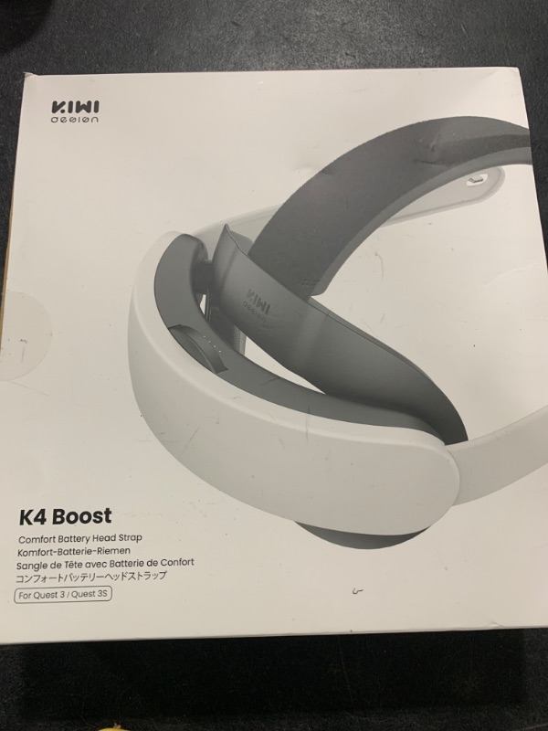 Photo 1 of KIWI design K4 Boost Battery Head Strap for Meta Oculus Quest 3/3S, Adjustable VR Headband Accessories with Dual Charge, Extend Playtime & Reduce Facial Stress