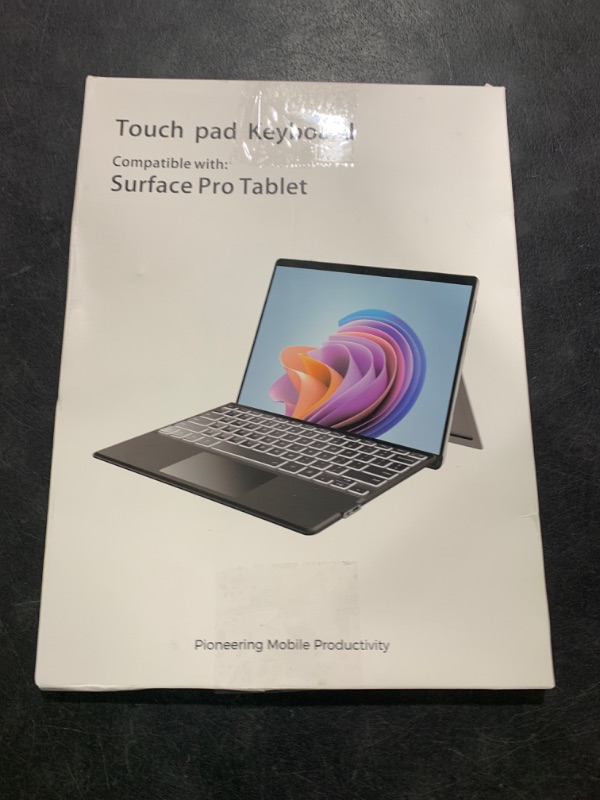 Photo 1 of NUWONAYA Keyboard for Surface Pro 7+ Pro 7 Pro 6 Pro 5 Pro 4 Pro 3, Portable Slim Type Cover for Surface Pro, Wireless Keyboard with Multi-Touch Trackpad,7 Color Backlit,Pink