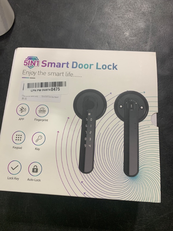 Photo 1 of Fingerprint Door Lock, Smart Door knob, Biometric Door Lock, Bedroom Door knob with Code and App, Keypad Keyless Entry with Handle for Home Hotel Office Apartment