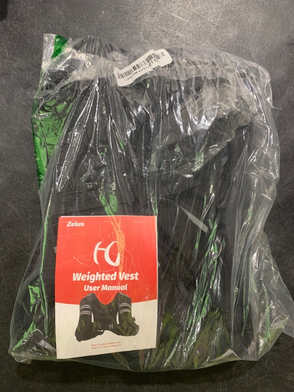 Photo 1 of ZELUS Weighted Vest, 6lb/8lb/12lb/16lb/20lb/25lb/30lb Weight Vest with Reflective Stripe for Workout, Strength Training, Running, Fitness, Muscle Building, Weight Loss, Weightlifting, Black(12 lb)