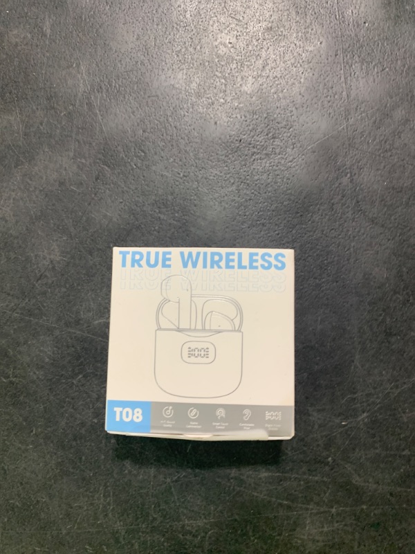 Photo 1 of KTGEE Wireless Earbuds Bluetooth 5.3 Headphones, 40Hrs Playback Stereo Ear Buds with LED Display Charging Case IPX7 Waterproof in-Ear Earphones with Mic for Phone Tablet Laptop Sports, White