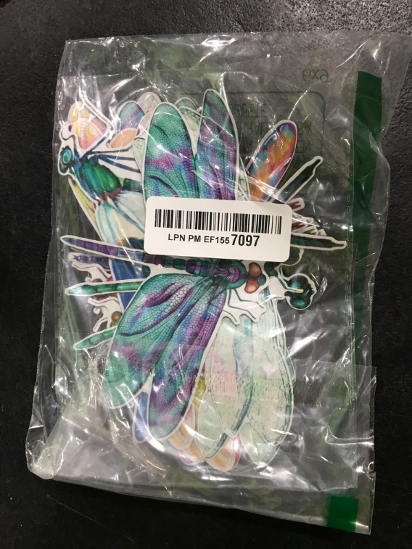 Photo 1 of 12 Pieces Dragonfly Screen Door Magnets Double Sided Screen Stickers Magnetic Flexible Door Protector Decorative Multicolor Refrigerator Magnets for Sliding Doors(Bright Style)