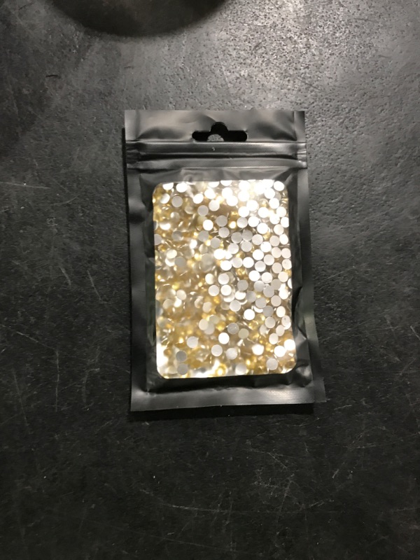 Photo 1 of 1000 Pieces SS20 5mm Flatback Rhinestones Clear Glass Round Gems Crystals for Nail Art DIY Crafts Clothes Shoes Bags ?Crystal Yellow?