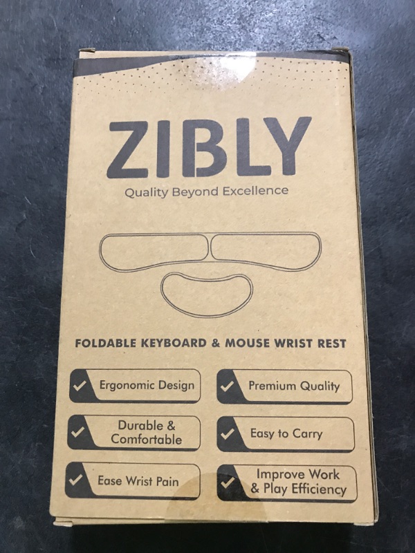 Photo 1 of Zibly Ergonomic Gel Memory Foam Keyboard Wrist Rest & Mousepad Rests for Computer, Silky Wrist Rest for Typing, Laptop, and Mouse Desk Pads Support Hand and Arm, 2 Piece Pad for Office and Travel