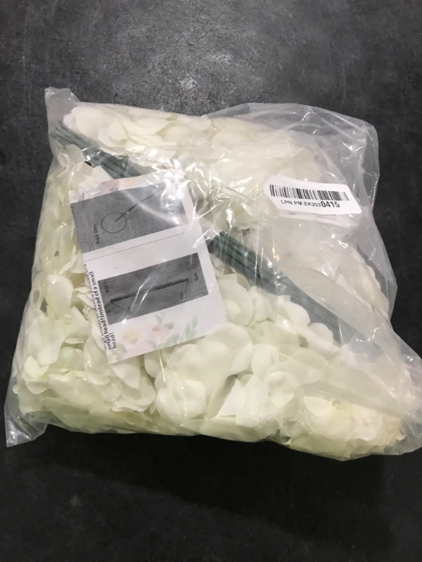 Photo 1 of AVIVIHO 65Pcs White Hydrangea Artificial Flowers Bulk (Not Squished, No Steaming Need) Realistic Ivory Faux Hydrangeas Silk Flowers with Stems for Home,Weddings,Party,Centerpieces,Arch,Florals Decor