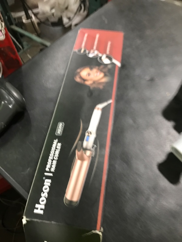 Photo 1 of Hoson 2 Inch Curling Iron Large Barrel, Long Barrel Curling Wand Dual Voltage, Ceramic Tourmaline Coating with LCD Display, Glove Include