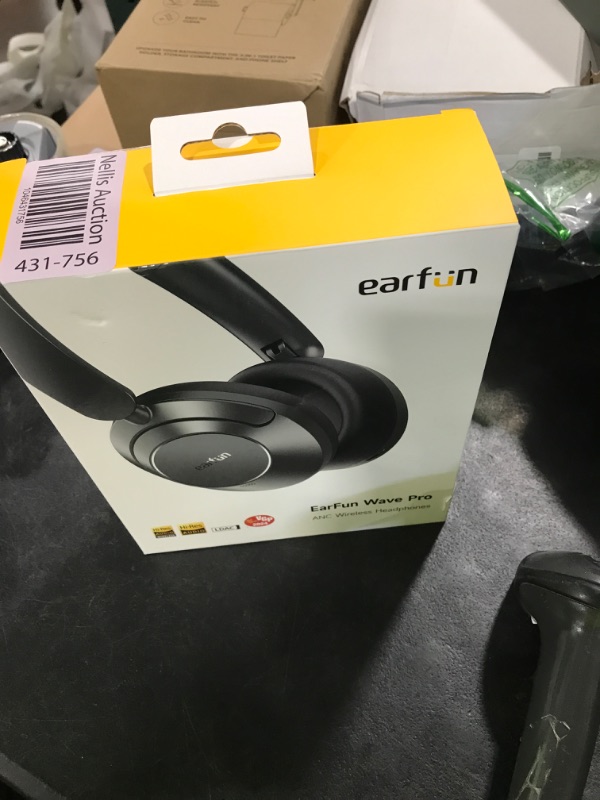 Photo 1 of EarFun Wave Pro Active Noise Canceling Headphones, Wireless Over Ear Bluetooth Headphones, LDAC Hi-Res Sound, 5 Mics AI Clear Call, 80H Playtime, Multipoint Connection, Comfort Fit, Custom EQ via App
