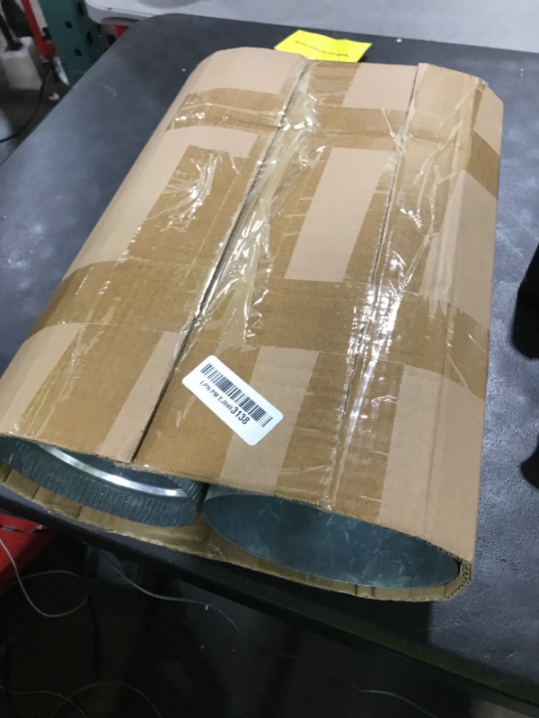 Photo 1 of PATIKIL 6" Inch Galvanized Duct, 2 Pcs 15.7" Inch Long Furnace Pipe, Crimped End Connection Ducting Pipe Supply for Dryer HVAC Systems, 26 Gauge