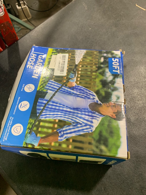 Photo 1 of Toolasin Garden Hose 50ft, Non-Expanding, Lightweight, Leak-Proof Metal interface, No-Knots, Portable, Wear-Resistant, Sturdy, Flexible, 3/4GHT, Water Hose for Yard, Garden