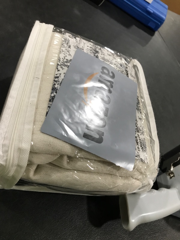 Photo 1 of 108 Inch Linen Curtains 2 Panels,With Heading Tape Hooks for Track System Back Tab,Stone Washed Cotton Flax Weave Sheer Extra Long Curtain for Living Room Bedroom,9FT 9 FT,Cream(Ivory/Off White)