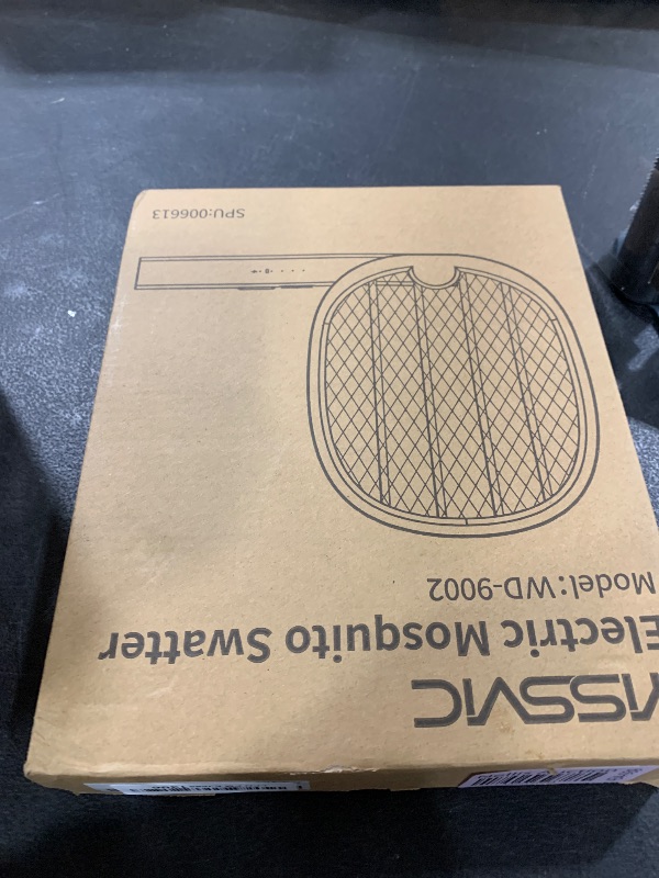 Photo 1 of YISSVIC Electric Fly Swatter Foldable Bug Zapper Racket 2 in 1 Mosquito Killer with Purple Attractant Light Rechargeable 1800mAh for Indoor Home Backyard Patio Camping