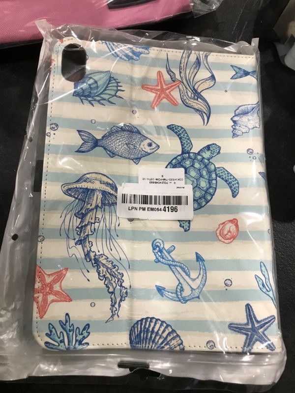 Photo 1 of Vimorco Case for iPad (A16) 11th Generation 2025, for iPad 11th/10th Generation Case, Pencil Holder & Hand Strap & Pocket, Multiple Stand Protector PU Leather Cover, Auto Wake/Sleep, Marine Animal